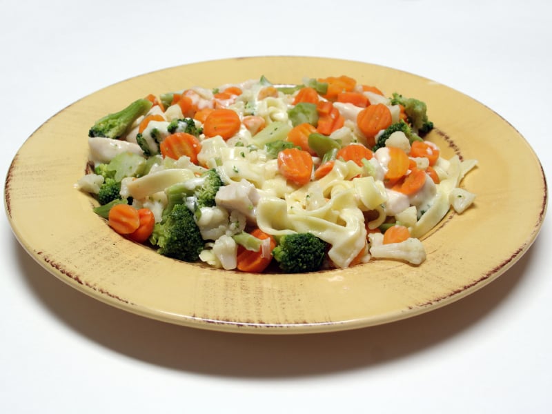 alfredo with vegetables