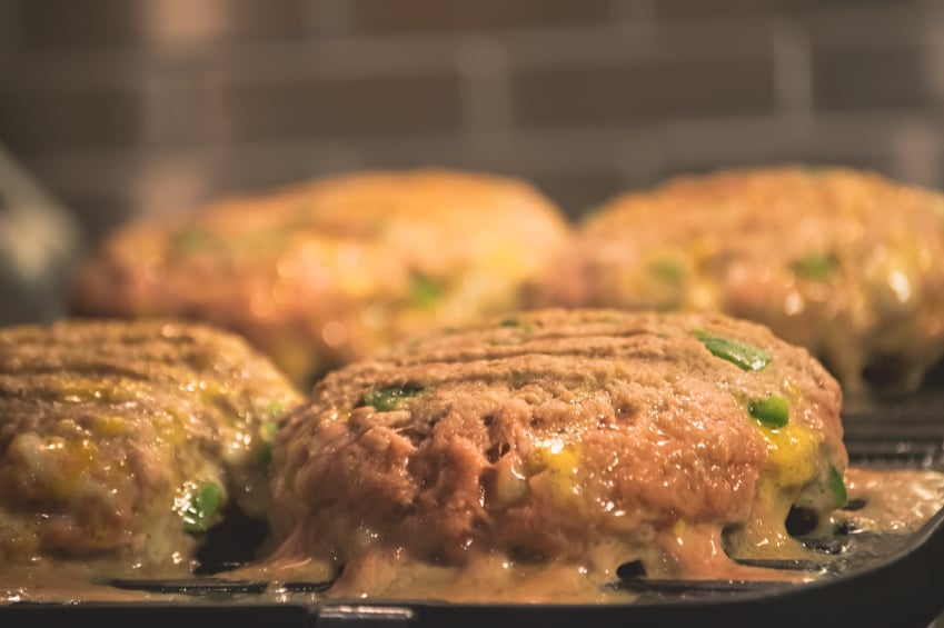 Turkey Burgers, vegetables, cheese
