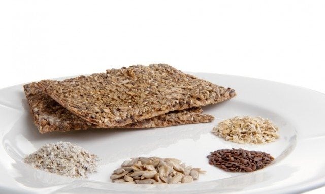 flaxseed crackers with seeds and nuts