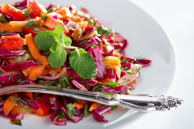 Salad, Coleslaw, Red Cabbage, Carrots
