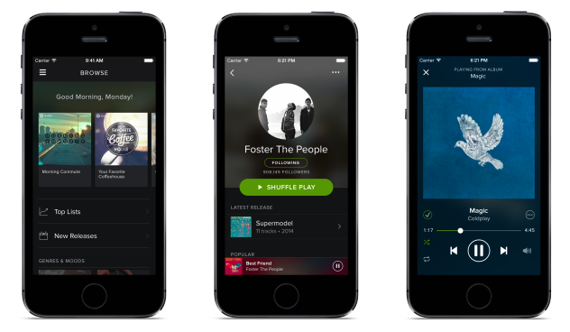 Spotify iOS app