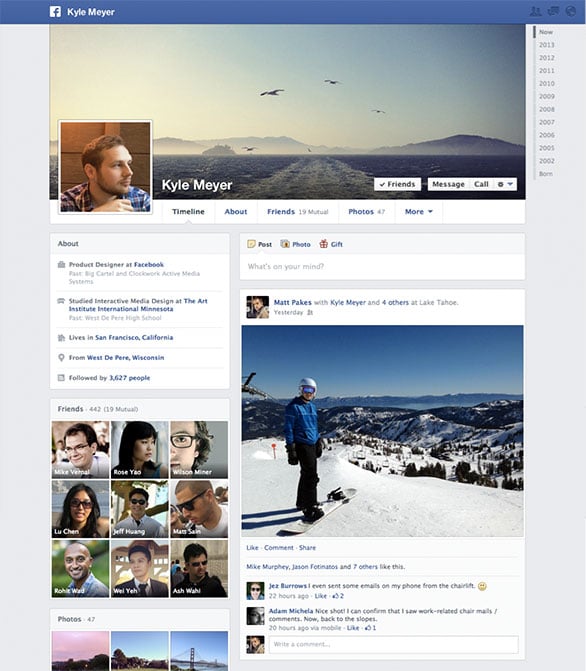Facebook profile