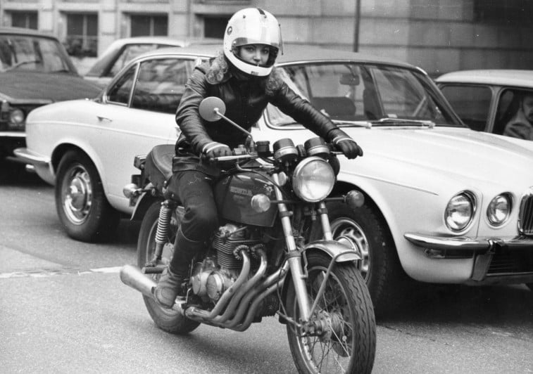 Motorcycle in traffic