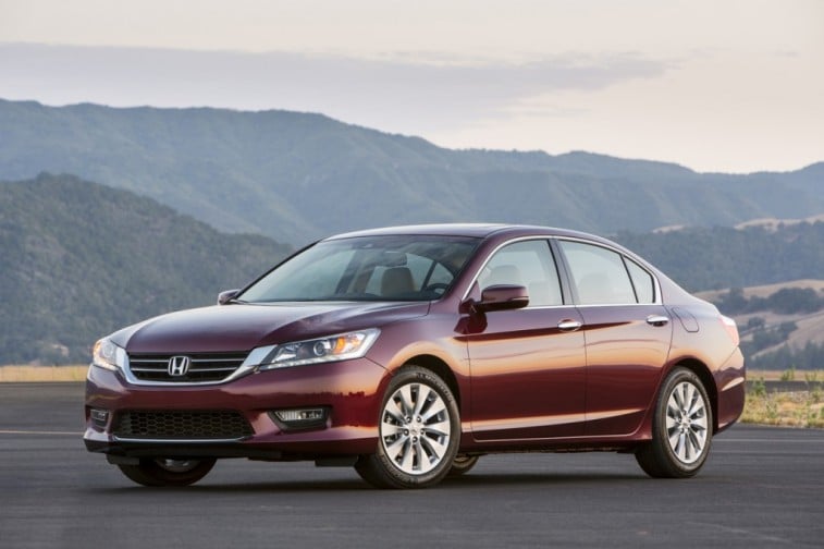 A red 2014 Honda Accord