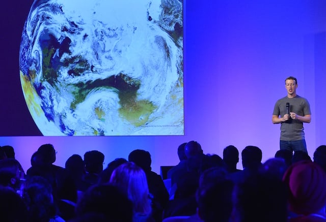 Facebook founder Mark Zuckerberg speaks at a press conference
