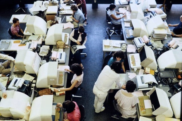 Journalists are seen working on computers - Source: AFP/Getty Images