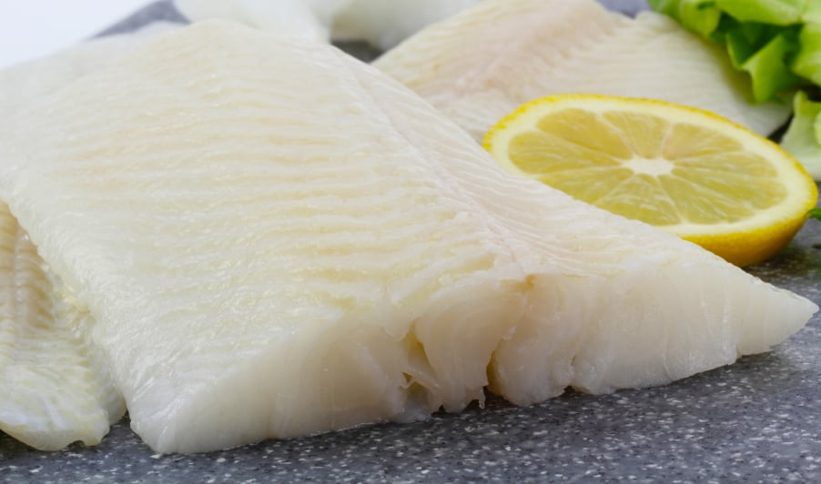 halibut, fish fillet with a slice of lemon halibut, fish fillet can increase longevity