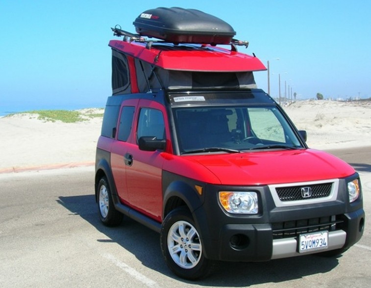 Honda Element with pop-up camper