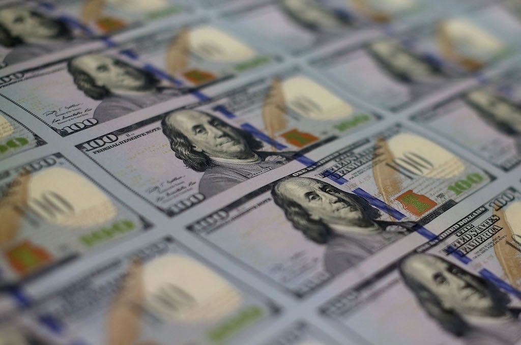Newly redesigned $100 notes