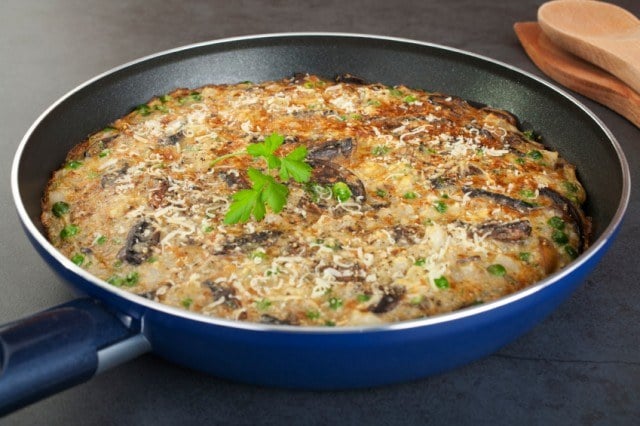 frittata in a pan