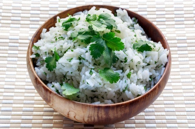 rice with cilantro