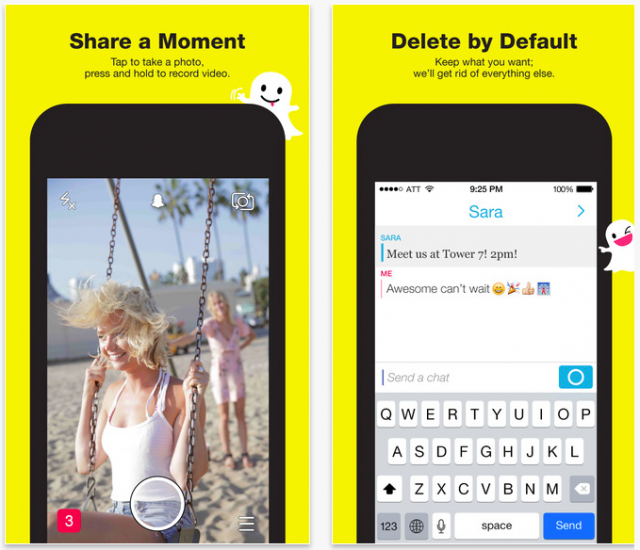 Snapchat iOS app