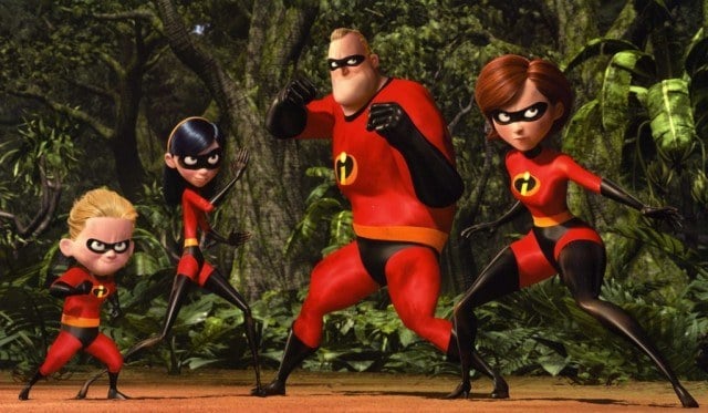Family dressed in red