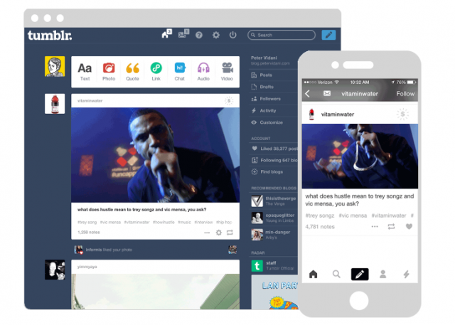 Sponsored video posts on Tumblr
