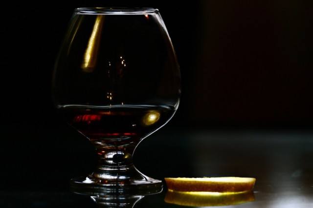 cognac with lemon