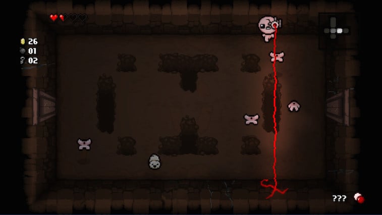 Isaac uses tears to defeat enemies in this disturbing yet cartoonish game.