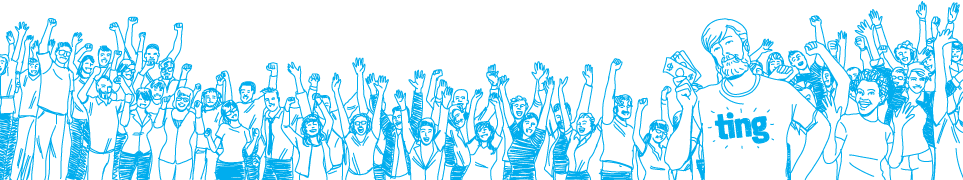 drawn crowd of Ting users