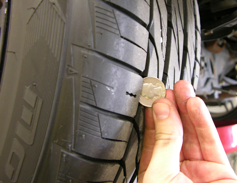 Check tire tread