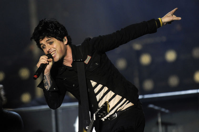 Billie Joe Armstrong of Green Day performs during the Bilbao BBk Live music festival