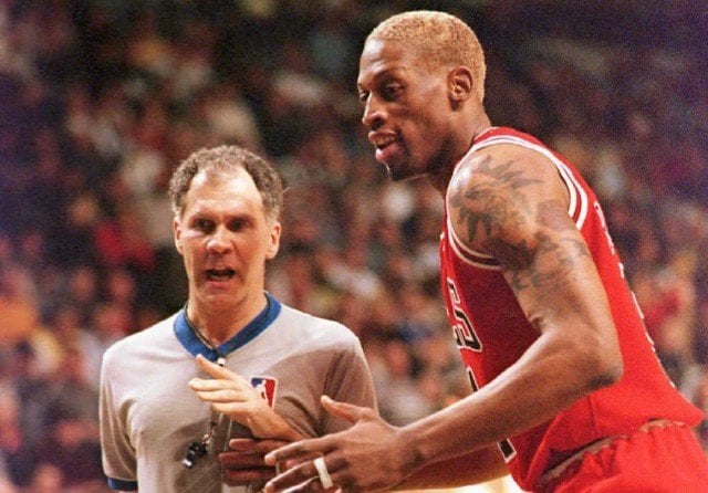 Dennis Rodman during basketball game Dennis Rodman during basketball game