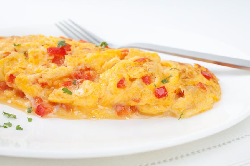 Omelette with Red Peppers Omelette with Red Peppers