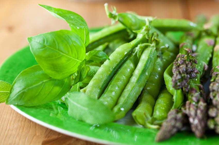 peas and asparagus