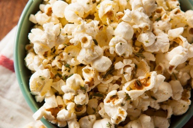 popcorn, herbs