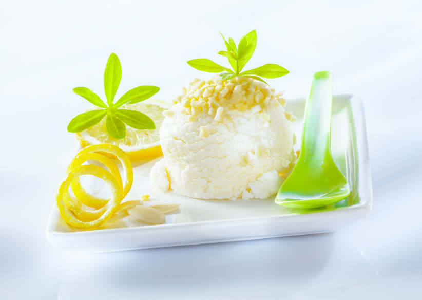 lemon sorbet, ice cream