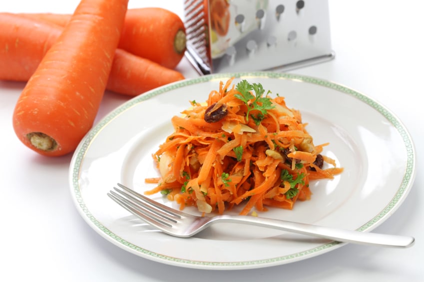 carrot salad and grater