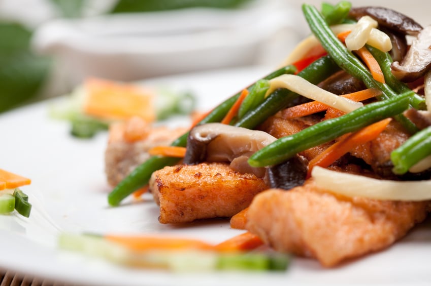 salmon stir fry