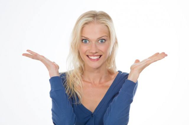 Woman with over-arched eyebrows