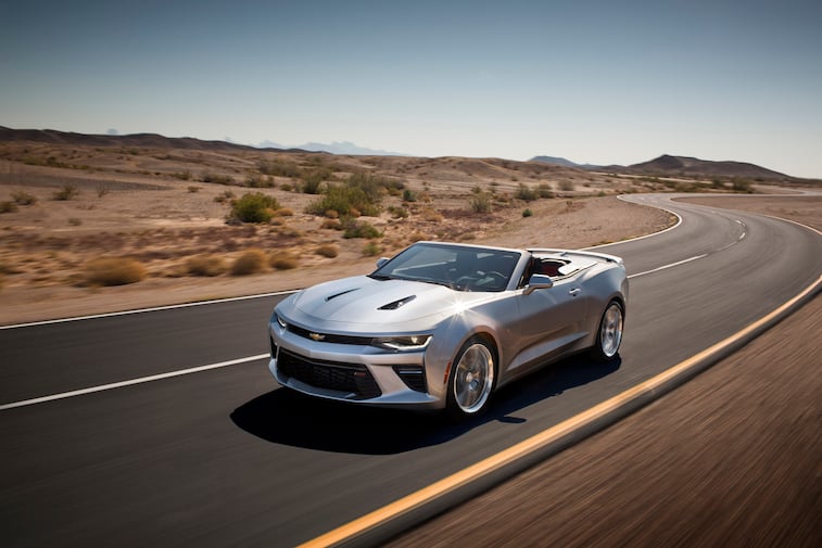 Silver Chevrolet Camaro Convertible