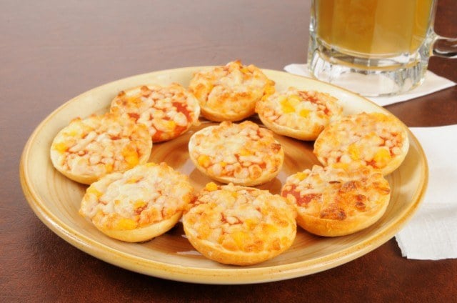 bagel bites, mini pizza