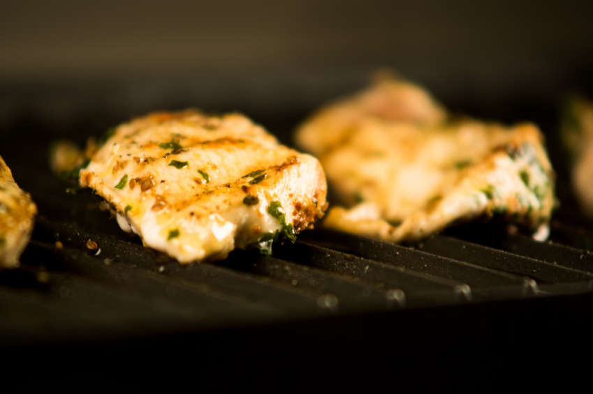 Chicken breasts on a grill Chicken breasts on a grill