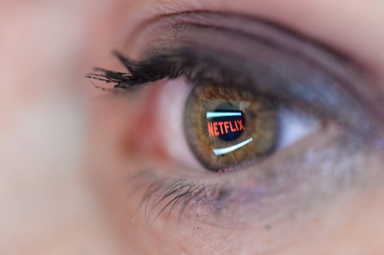 eye looking at Netflix