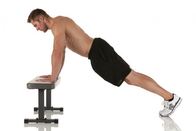 modified push up on bench modified push up on bench