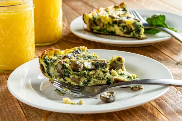 Spinach Mushroom and Egg Frittata