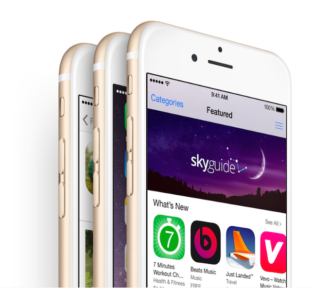 iOS 8 App Store on iPhone 6