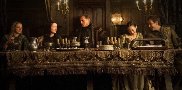 The Red Wedding taking place during the third season of Game of Thrones. The Red Wedding taking place during the third season of Game of Thrones.