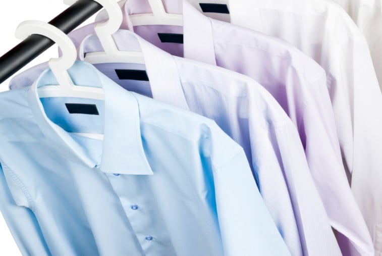 clothes hanging up