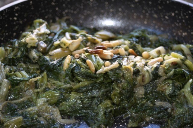 swiss chard with pine nuts