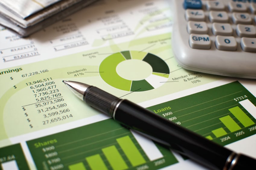 A finance professional's desk