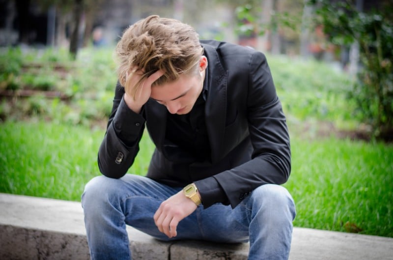 A depressed young white lad