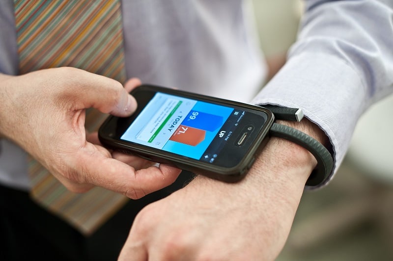 a man using a fitness tracker