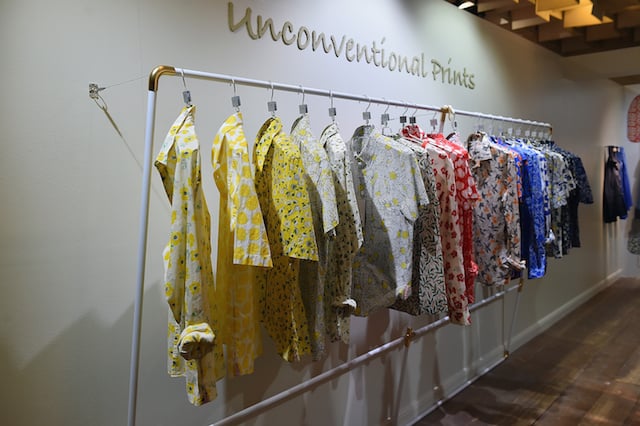 Colorful clothes on a rack