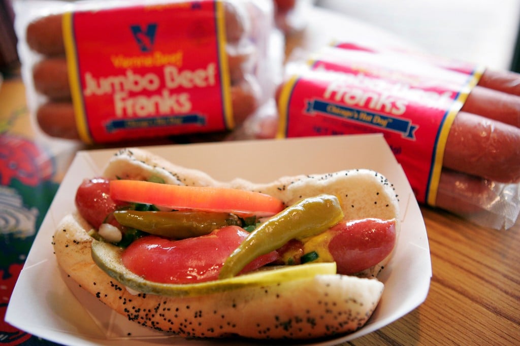 Chicago-style hot dog