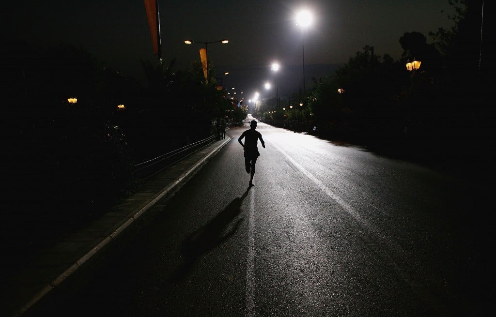 a man running