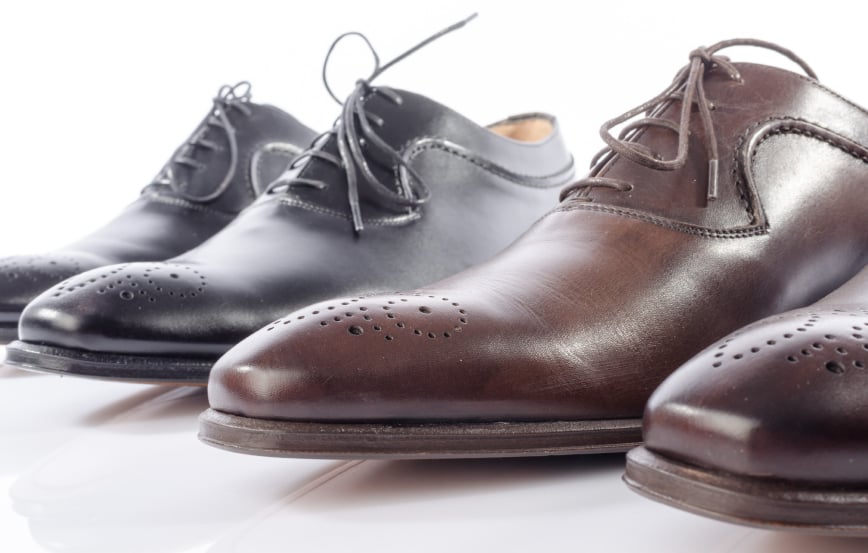 Luxury brown and black shoes