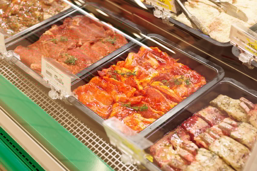grocery store, marinated meat