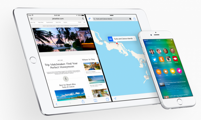 iOS 9 on iPad and iPhone